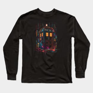 Cyberpunk TARDIS Long Sleeve T-Shirt